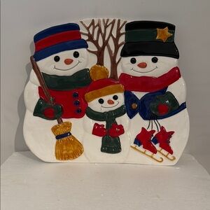 Festive Snowman Ceramic Decor